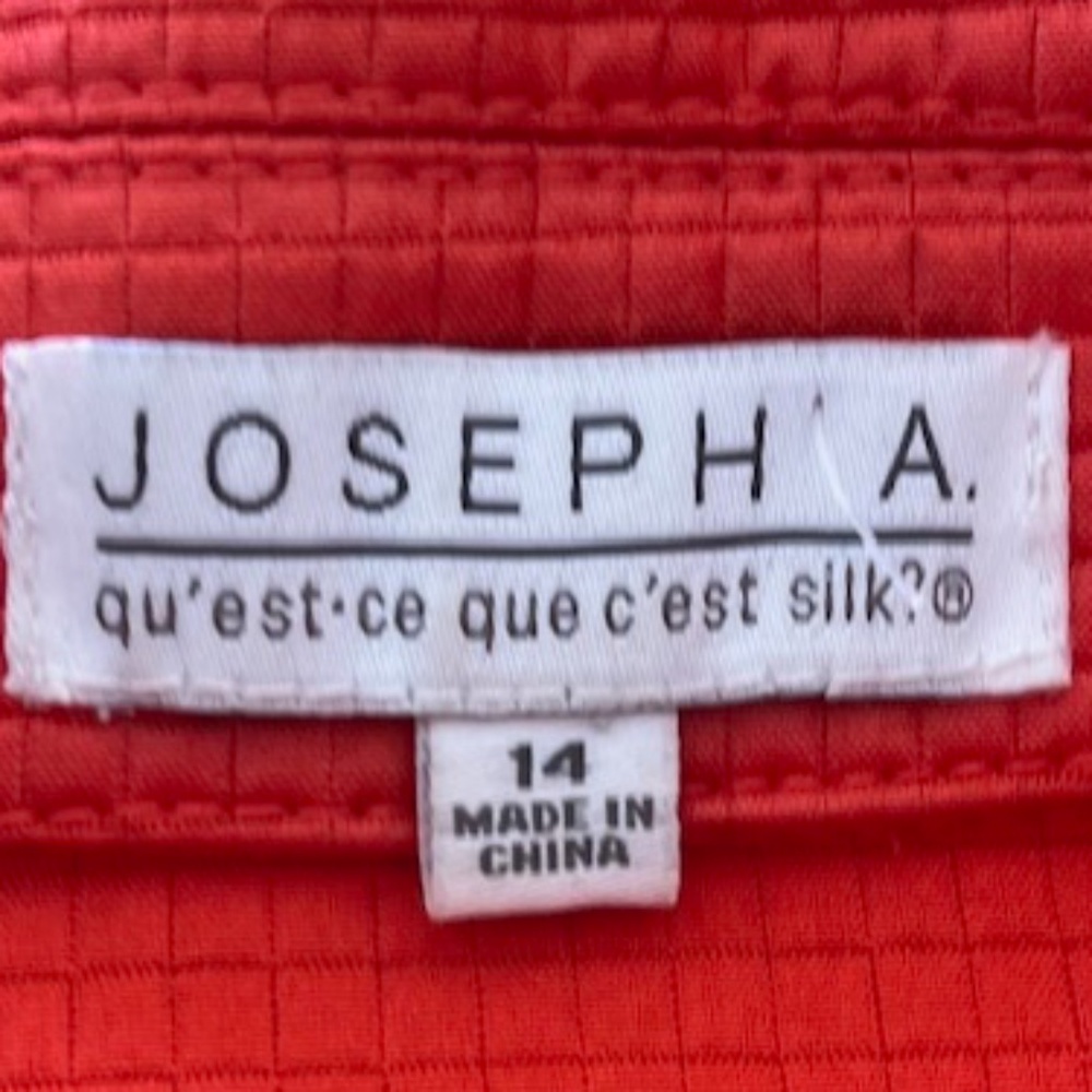 Joseph A. Qu'est ce Que c est Silk? Vintage  Orange Jacket - Picture 5 of 6